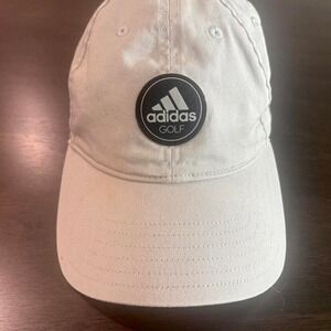 Adidas Beige Golf Hat Adjustable One Size Fits Most